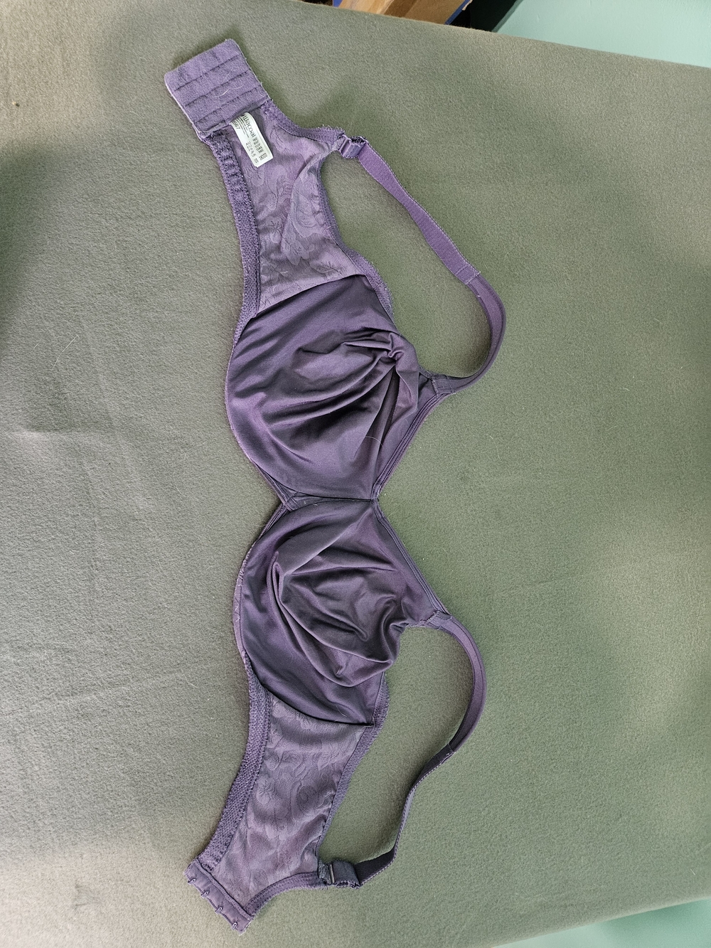 Wacoal Lavender Floral Lace Underwire Bra 38 DDD - Picture 3 of 5
